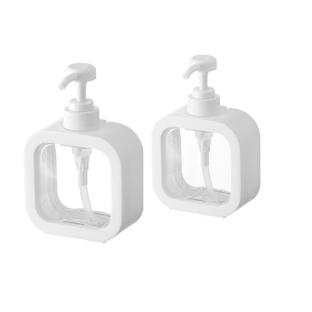 YS0257-New Transparent Dispenser Bottle - Bathroom Hand Soap Refillable Pump Bottle, Plastic Press Dispenser with Visible Design