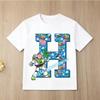 T-shirt Bambino Saetta McQueen Abbigliamento Bambini Numero Compleanno 1-9 Stampa Abbigliamento Bambini Abbigliamento Festa Top in Cotone Maglietta Cars