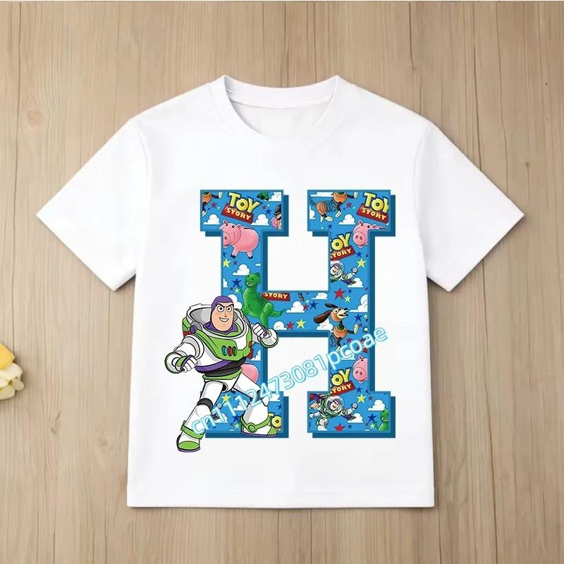 T-shirt Bambino Saetta McQueen Abbigliamento Bambini Numero Compleanno 1-9 Stampa Abbigliamento Bambini Abbigliamento Festa Top in Cotone Maglietta Cars