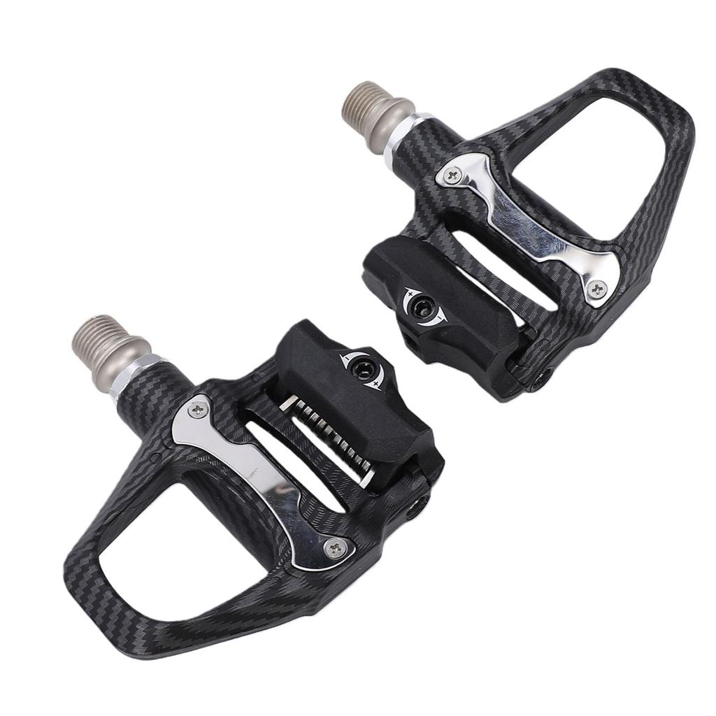 Road Bike Pedals Nylon Fiber Body CR MO Steel Axle Self Locking Clipless Pedals with Cleats for Bicycle Cycling