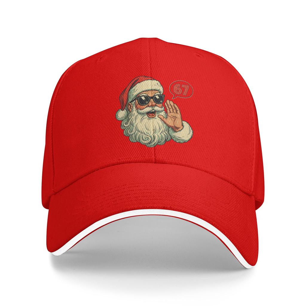 67 Christmas Funny Six Seven Meme Brainrot Santa Claus Sun Baseball Cap Summer Casual Hip Hop Hats Outdoor Sport Baseball Caps