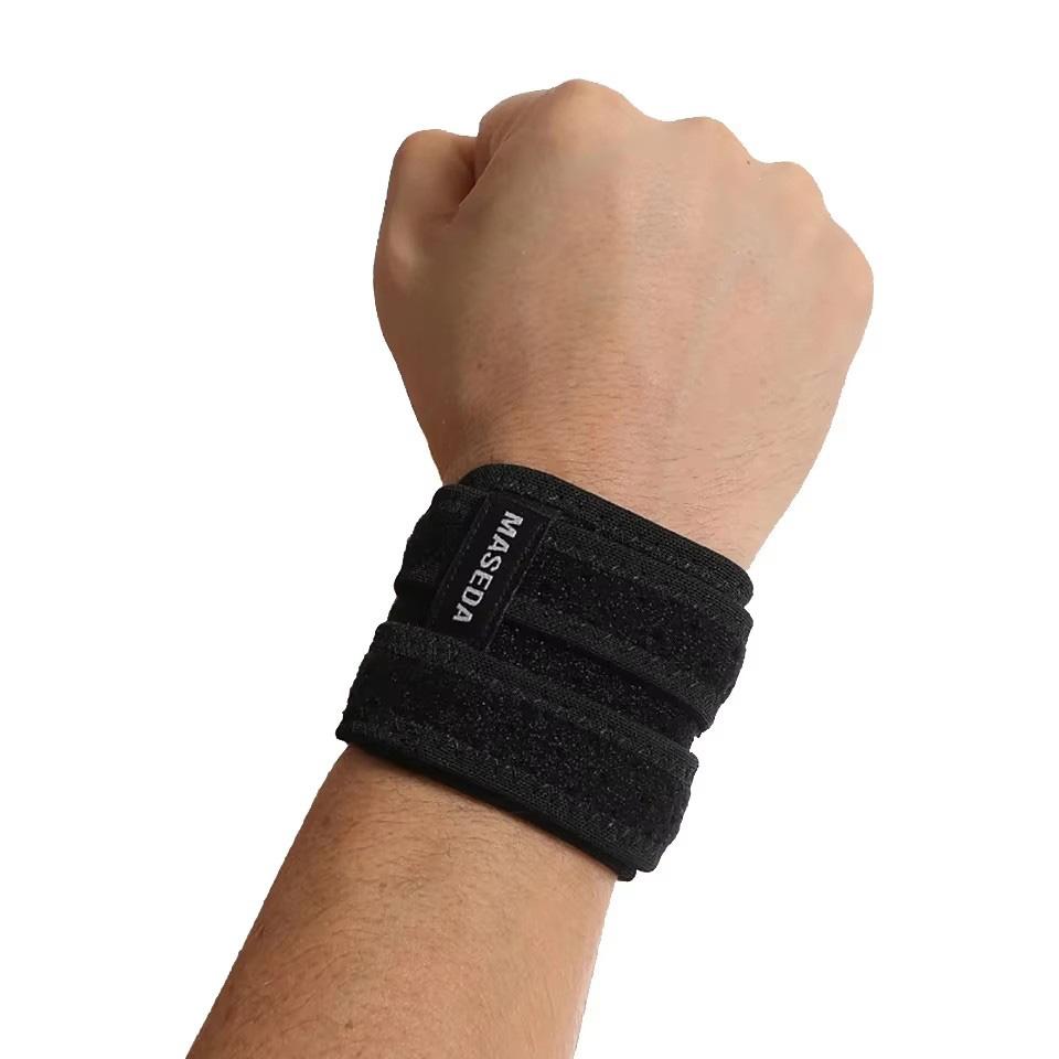 1Pcs Thin Gym Wrist Wraps Double Strap Badminton Workout Weightlifting Compression Wrist Straps Wrist Support Features Men Women