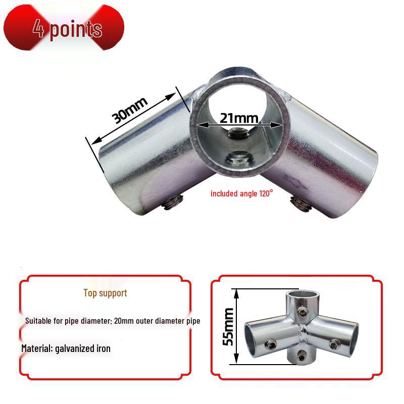 20/25/32mm Stahlrohrverbinder: Verzinkter 6-Punkt Rundbogen-Verbindungsbefestiger