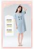 Fenteng [32 count pure cotton] summer new round neck short sleeved loose breathable women's nightgown thin version