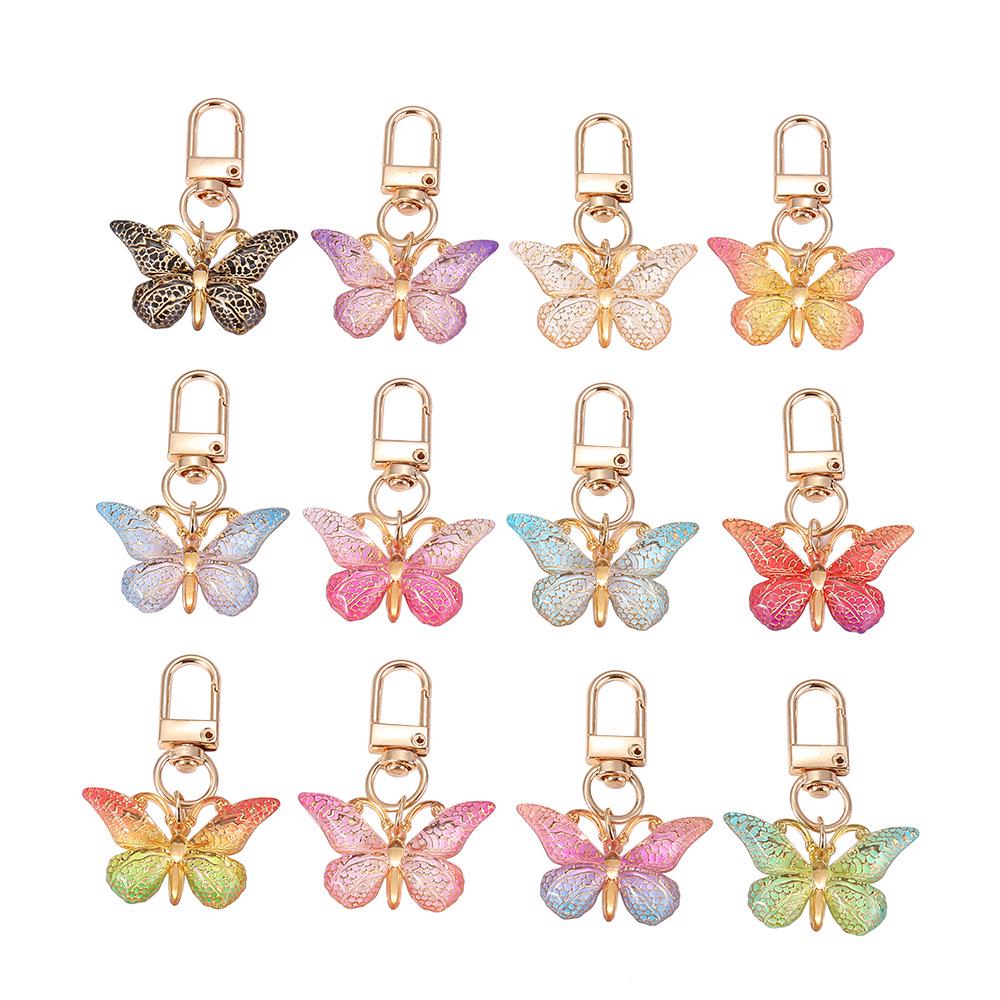 Korean Gradient Butterfly Acrylic Keychain Gift Set