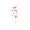 Sweet Cool Pink Love Tattoo Sticker Waterproof Long-Lasting Female Butterfly Star Cross Arm Sticker