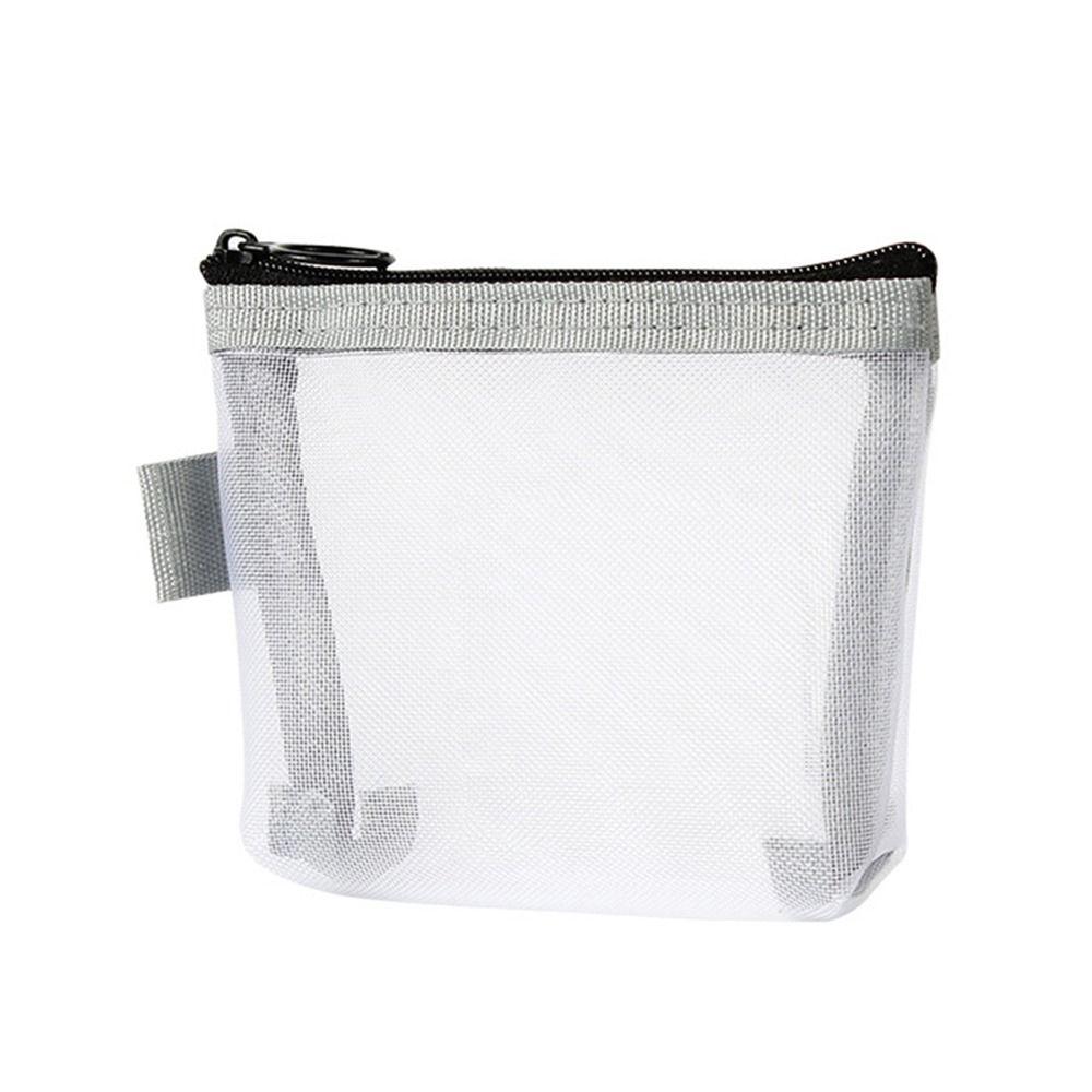 

Bag Small Item Bag Women Change Storage Bag Lipstick Cosmetic Bag Clear Mesh Bag Mini Coin Purse серый