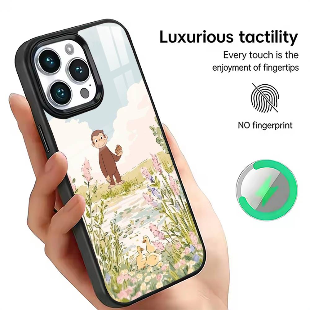 

Monkey C-Curious George Phone Case For iPhone17,16,15,14,13,12,11 Plus,Pro Magnetic with Magsafe Wireless Charging iPhone16PRO