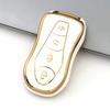 Gold Edge Keyless Protector for Geely Tugella Azkarra FY11 Atlas Pro New Emgrand GS X6 SUV EC7 TPU Car Remote Key Cover Case Shell Fob