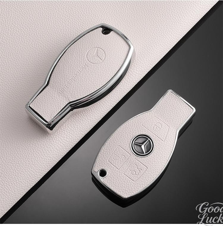YDC4   Car Zinc Alloy Key Case Shell Buckle Car Key Cover  For Mercedes Benz A C E S G Class GLC CLE CLA GLB GLS W177 Auto Accessory