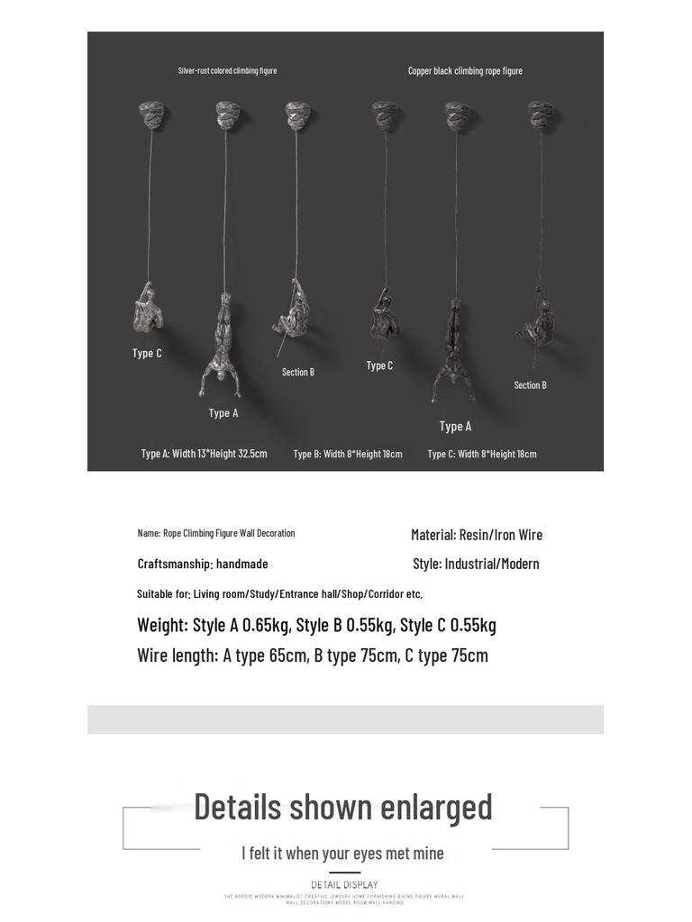 Retro Industrial Rock Climbing Wall Art for Living Room