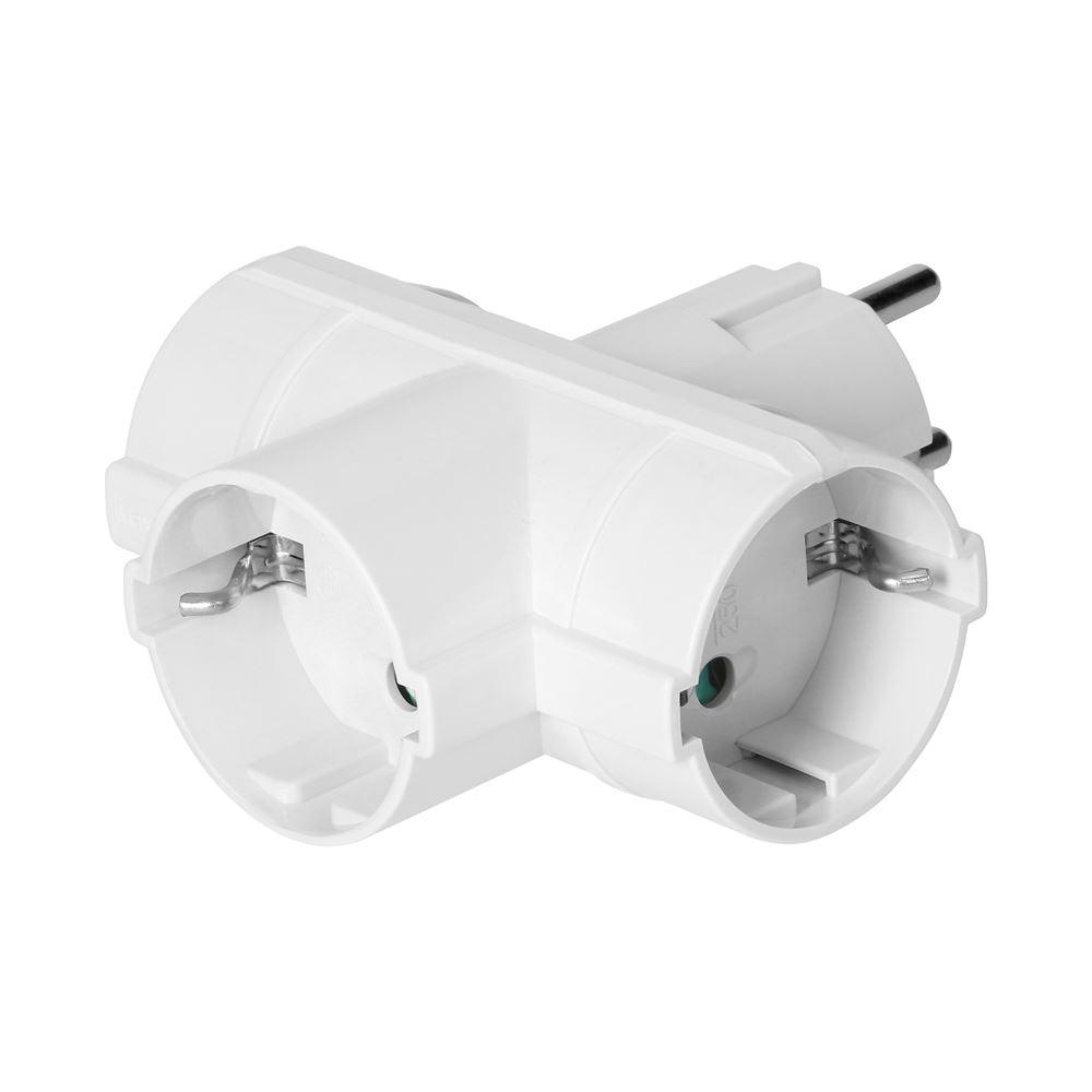 Rozgałęźnik 3X2P+Z Biały Or-Ae-13184(Gs) Schuko