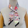 23 spring and summer new decorative tied silk scarf Hawaiian wind hair band, fresh color scheme simulation silk twill