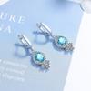 925 Sterling Silver Simple and Fashionable Micro-inlaid Diamond Water Drop Earrings Wedding Anniversary Party Gift