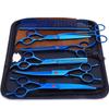 Professional Stainless Steel Pet Grooming Scissors Set Dogs Thinning Trimming Detailing Tools 5-Piece Kit With Optional