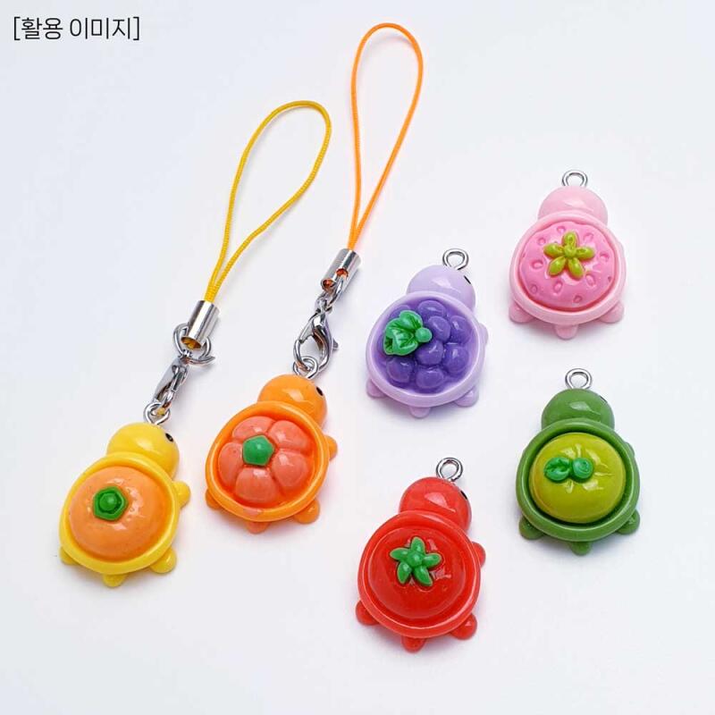 Acrylic Fruit Turtle Animal Keychain Accessory Supplies