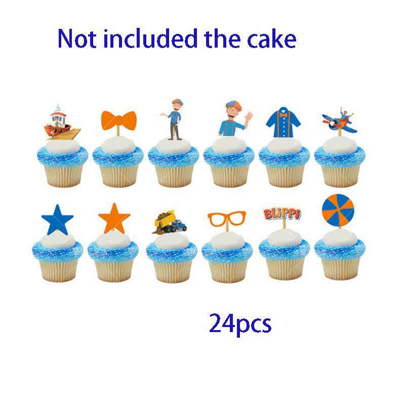 Birthday Party Blippi Supplies Paper Cups Plates Banner Straw Kids Balloon Decor