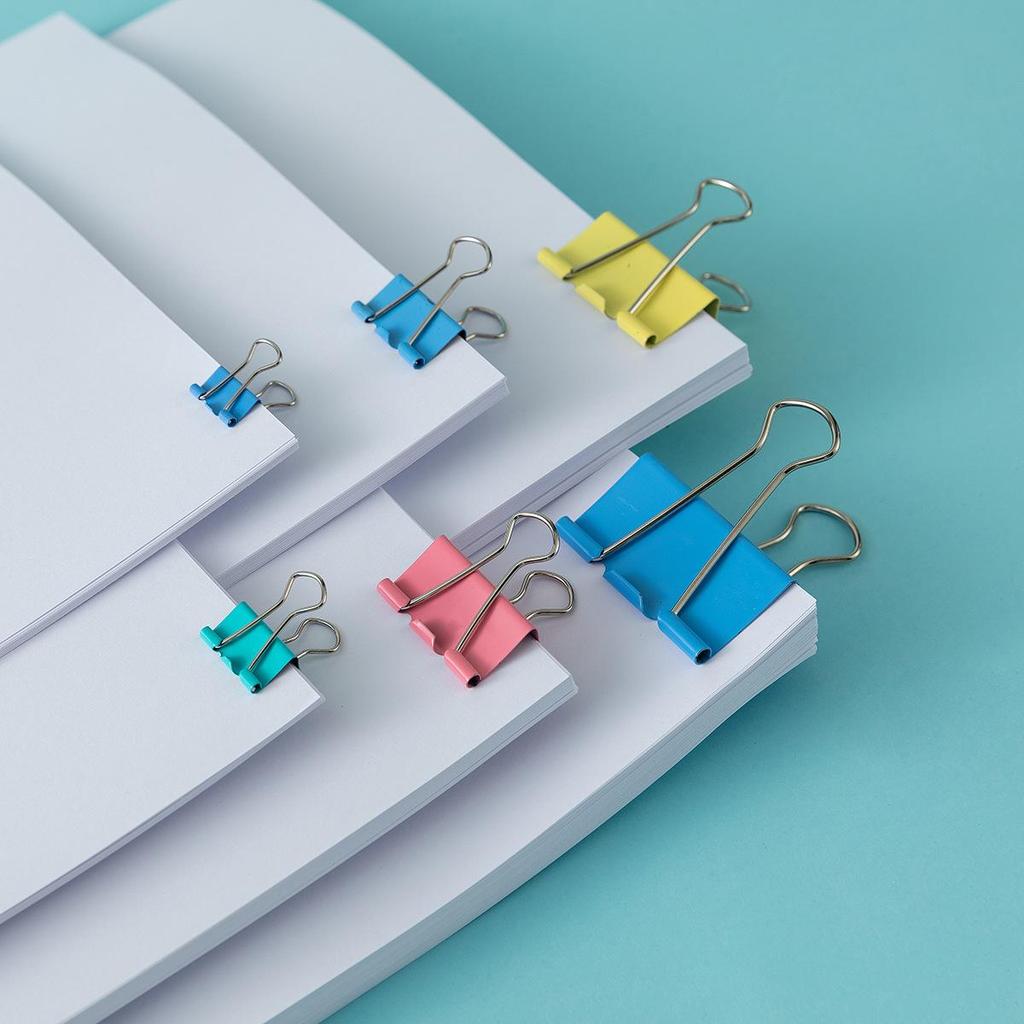 Multicolor Metal Long-Tail and Black Tail Clip Set for Binding and Stationery