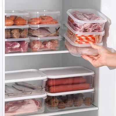 1pc Fridge Storage Box Organizer Fresh Keeping Fridge Freezer Meat Vegetables Fruits Sealed Box Container Heatable