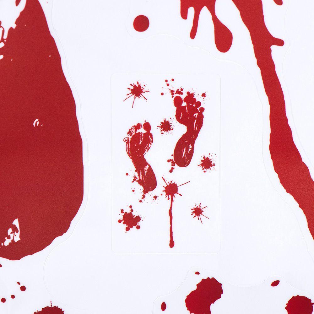 Removable 3D Widnow Decor Halloween Decor Wall Stickers Horror Finger Foot Blood Handprint