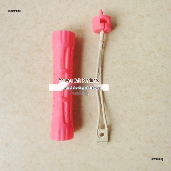 Large Cold Perm Rods for Women's Hair, 10-Pack - Plastic Hollow Curling Texture with Rubber Band Core
