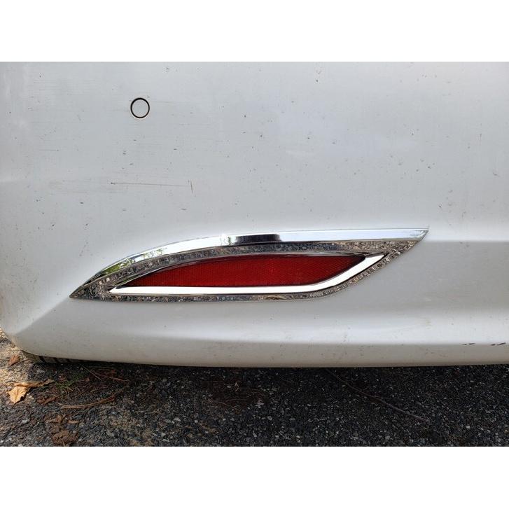 For Hyundai Sonata 2011-2014 Style Chrome Rear Bumper Fog Light Lamp Cover 2PCS