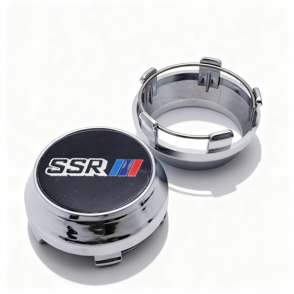 4 st JDM SSR Logotyp Emblempatch Bilfälg Mittkåpor Hög Kåpa 60MM 56MM Fälgar Navkåpa Fälg Navkåpor Skydd Ersättningsbilstillbehör