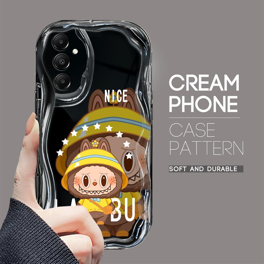 

Милый мультяшный узор, кремовая текстура, мягкий силиконовый чехол с волнистыми краями, чехол для телефона Samsung Samsung A51 чёрный