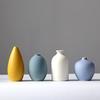 AIVAR Ceramic Single Flower Vase, Stylish Ceramic Flower Vase, Set of 4, Japanese and Western Style, Mini Vases, Suitable for Aquatic Plants, Ikebana,