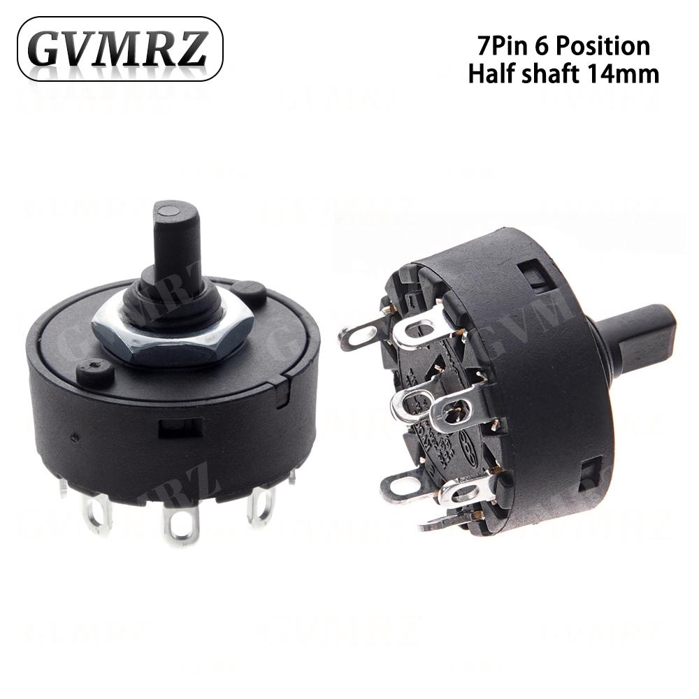 Knob Switch 6A 2/3/5/6/7/8 Position Rotary Switch 3/4/6/7/8/9Pin Electric Oven Power Switch Heater Temperature Control Switch