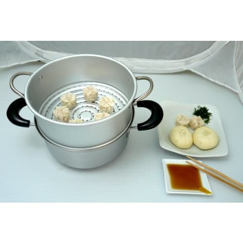 Fujita Metal Steamer, 20cm, Made In Japan, Aluminum, Sweet, Silver, 005904