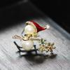 Enamel Zinc Zinc Alloy Snowflake Christmas Women Badge Christmas Brooches Fashion Jewelry Korean Style Pin