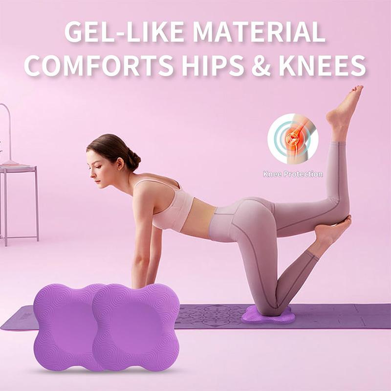 2pcs Yoga Knee Mat Thickened Soft TPE Shock Absorption Support Mat Durable Portable Elbow Cushion Yoga Accessories