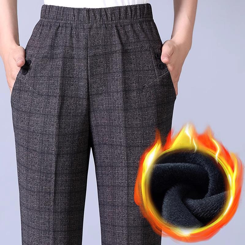 

Mom s Plus Velvet Thickened Winter Pants for Mid-Aged & Elderly Women XL (80-100 jin)