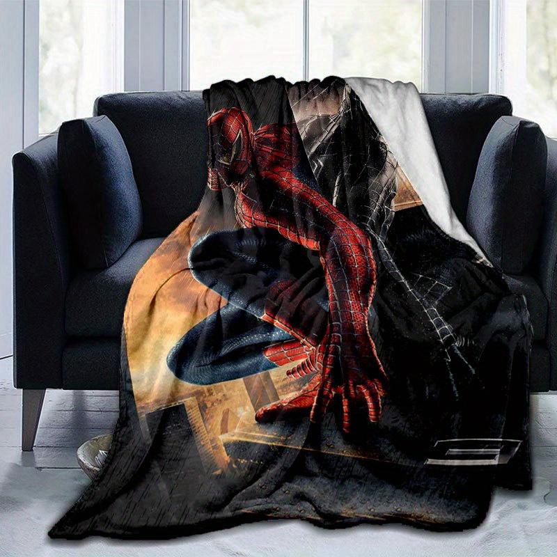 Spider-man Cute Printed Blanket Rectangular Soft Comfortable Modern Style Polyester