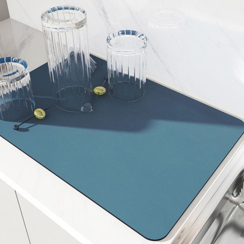 

Diatom Mud Water-Absorbing Table Mat - Heat Insulation, Anti-Scald, Wear-Resistant, Simple Solid Color for Kitchens. 3rd Gen 30x40cm