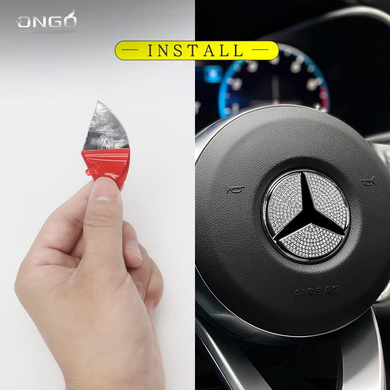 ONGOXD Větrací kroužky pro interiér Kovová základna s Vnitřní díly do auta Vzhled Volant Mercedes-Benz S-Class (2014–2020) W222, Doplňky pro úpravu vzhledu, Vzhled křišťálu