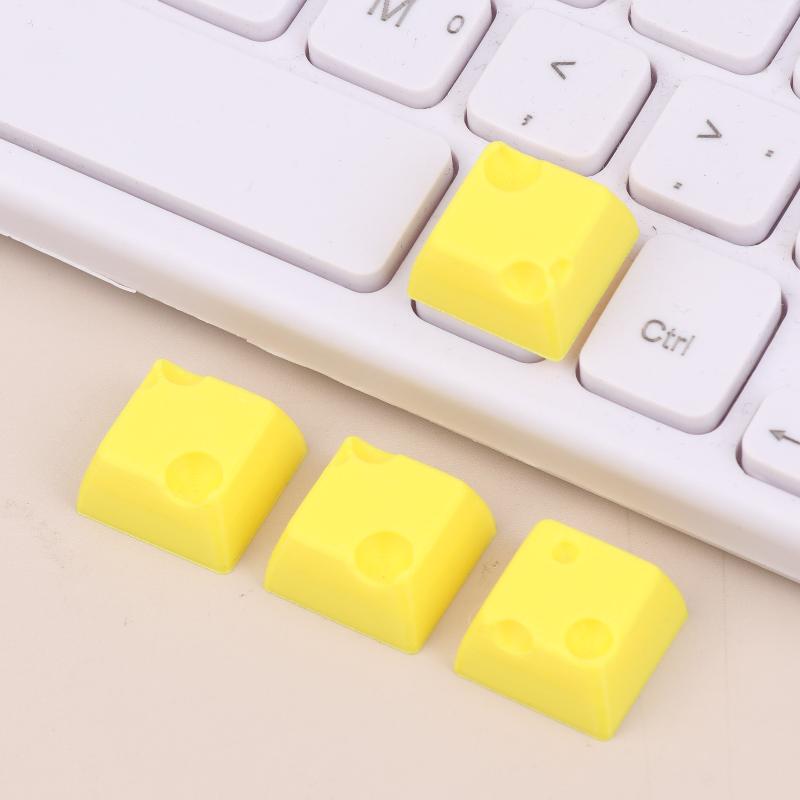 4Pcs Chesse Cake Cube Keycap For Mechanical Keyboard Keycaps Cartoon Cute Personality Keyboard Decorations