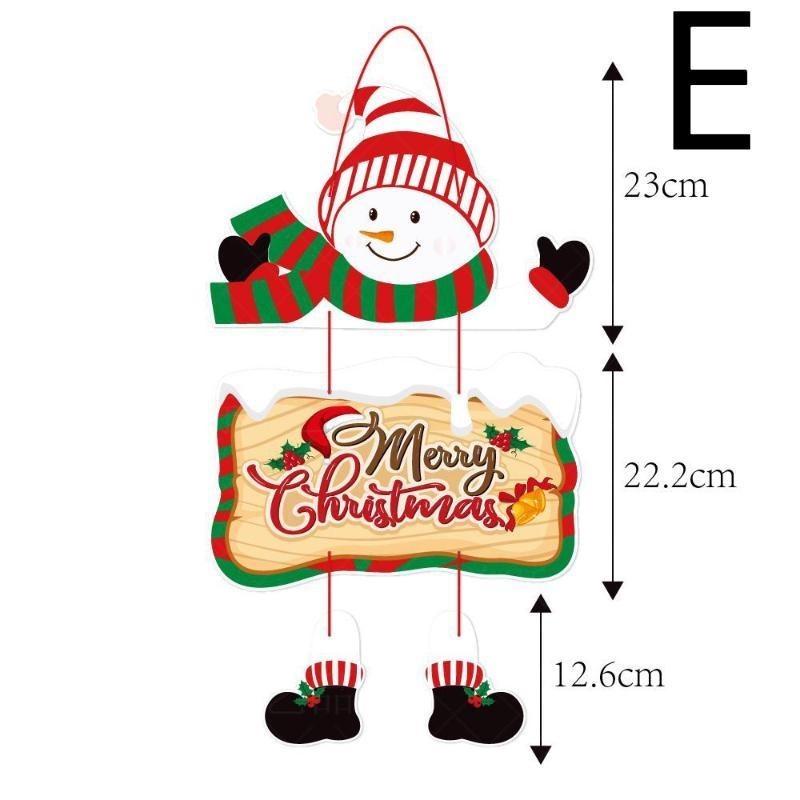 Christmas Door Hanger New Year Party Pendants Xmas Tree Hanging Oranments Santa Claus Snoweman Christmas