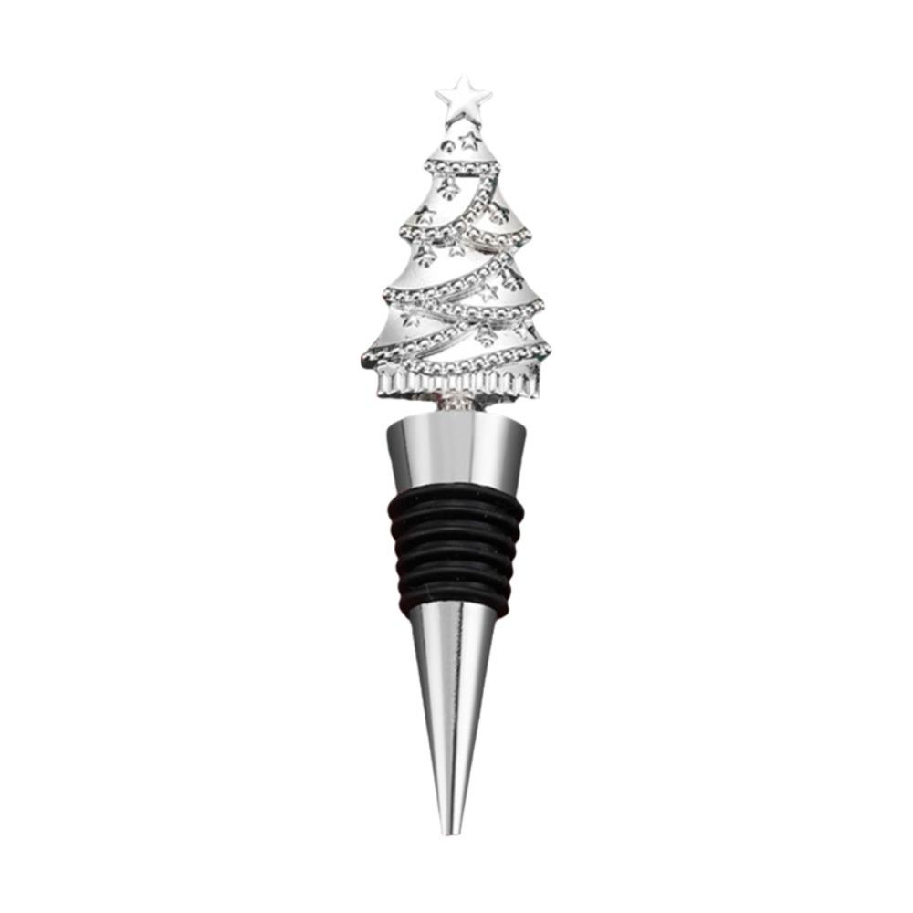 Deer Snowflake Tree Shape Christmas Wine Stopper Zinc Alloy Gold/Silver Wine Bottle Sealer Sealed Decorative Wine Cork