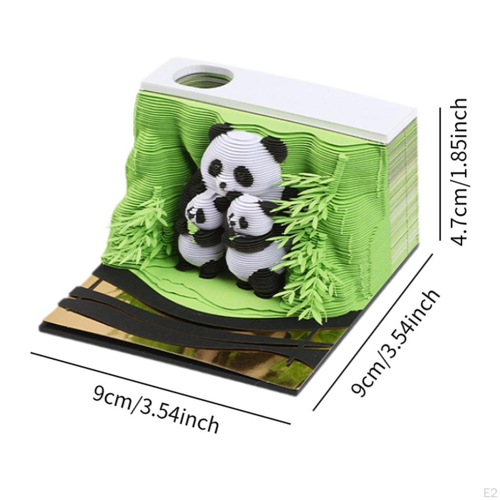 3D Memo Pad DIY Paper Carving Artsy Pads Time Piece Calendar Post Notes for Office
