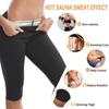 Womens Silver Ion Thermo Pants Sweat Sauna Waist Trainer Slimming Shorts Fat Burn Fitness Leggings Body Shaper