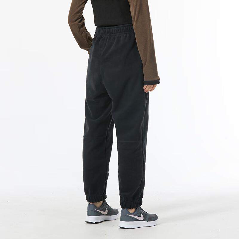 Nike Dragon Soar New Year Series Solid Color Logo Drawstring Fleece Cuffed Knit Sports Pants Women Bottoms Black FZ6388-010