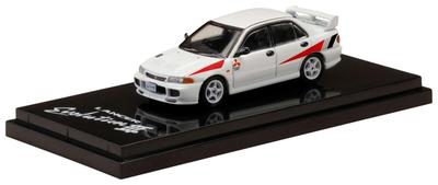 HJ64 Mitsubishi Lancer RS EVOLUTION III Rally Stripe Scotia White Finished Product 1/64