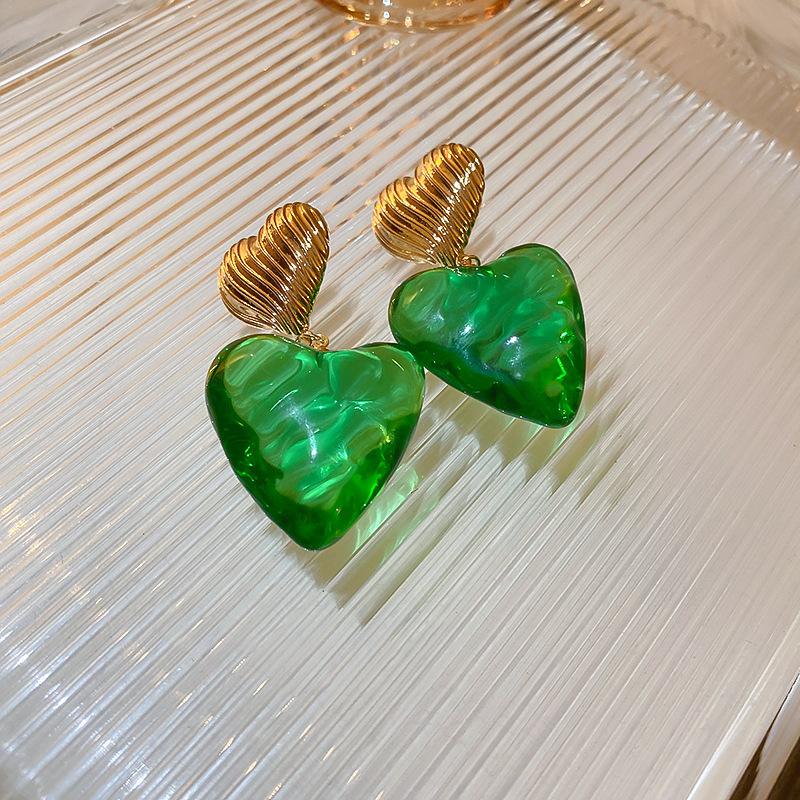 Silver Needle Zircon Earrings Retro Light Luxury Court Style Stud Earrings Niche High-end Earrings