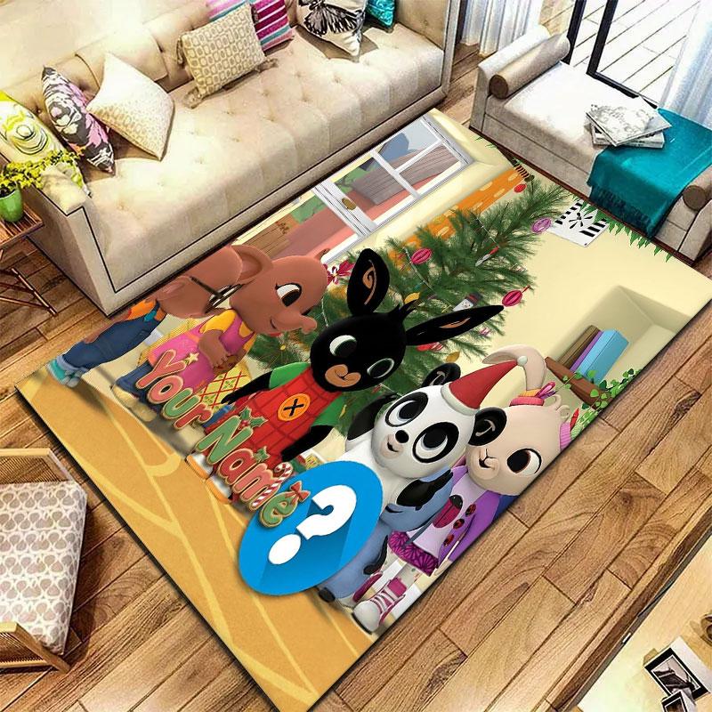 Bing Custom Name Carpet Rug for Living Room Bedroom Home Sofa Decoration,Kids play Non-slip Floor Mat