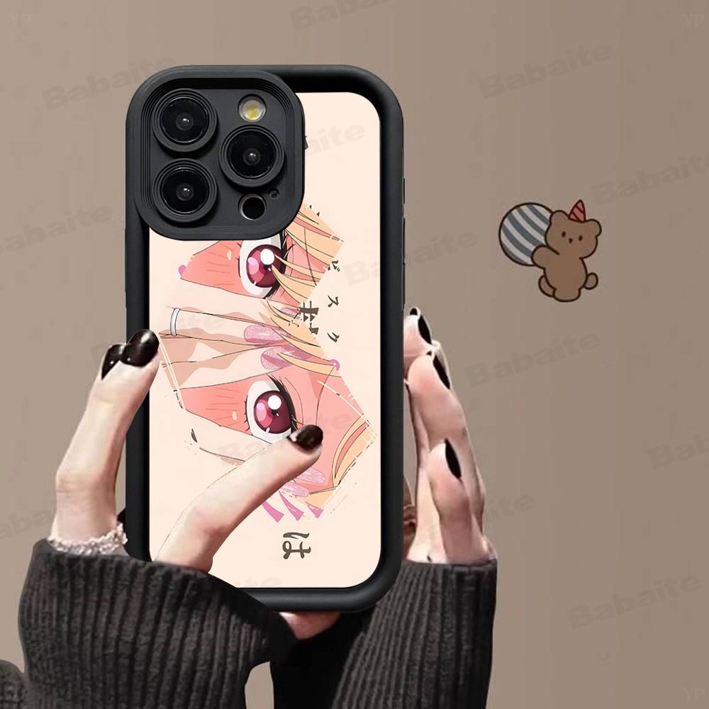 Marin Kitagawa Anime Phone Case For IPhone 17 16 15 14 13 12 11 Pro Max Plus Black Full Coverage TPU