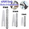 1Set Durable for Electric Saw Chain Guide Plate Set Logging Pruning Garden Tool Saw Chain Kit Steel 4/6/8 Inch Chain Saw Plate