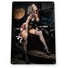 Female Figure Metal Decorative Painting for Bars Garages