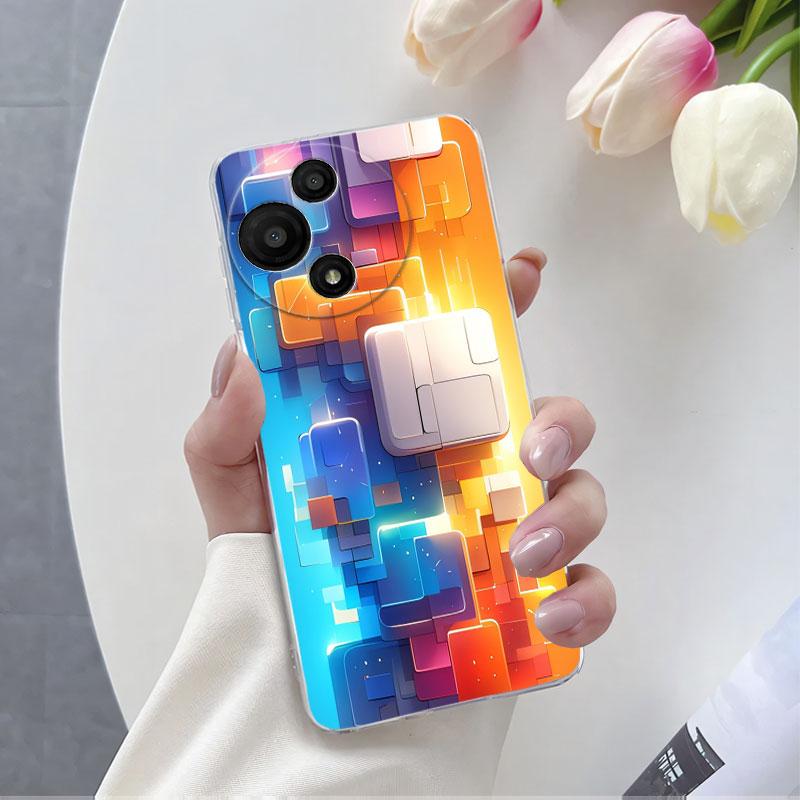 For TCL 60R 5G T519H 2025 Case Flower Marble Phone Case For TCL 60 SE 605 T517H Funda Transparent Soft Silicone Protect Cover